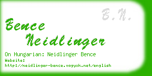 bence neidlinger business card